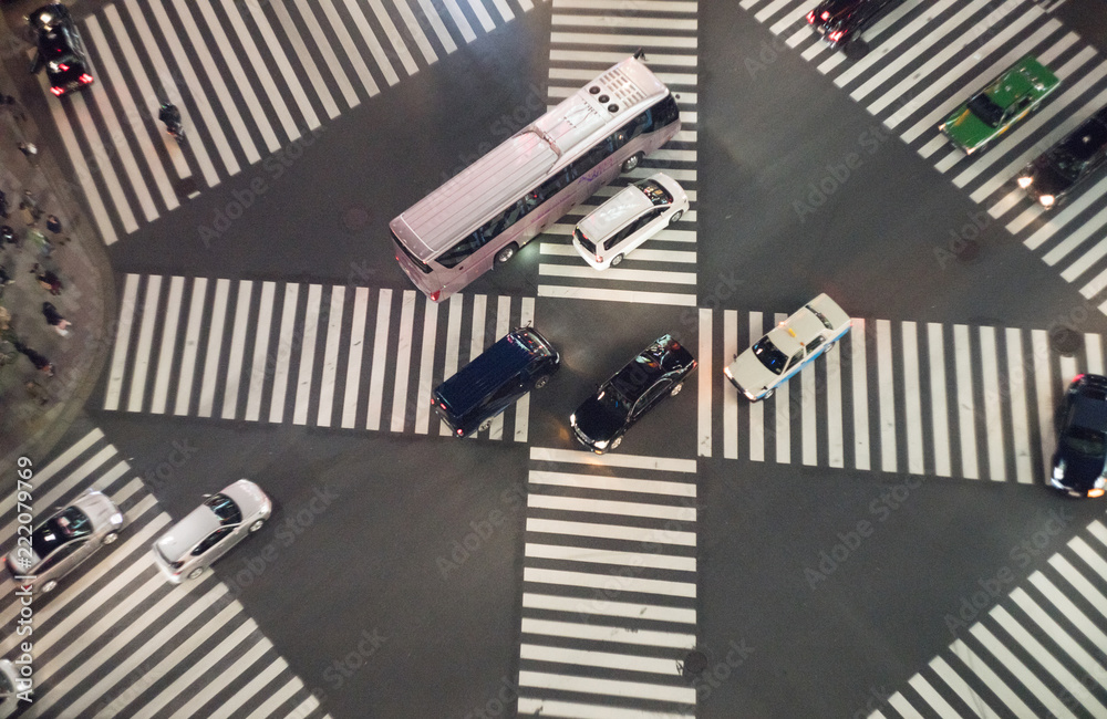 Fototapeta premium The intersection in Tokyo, Night day