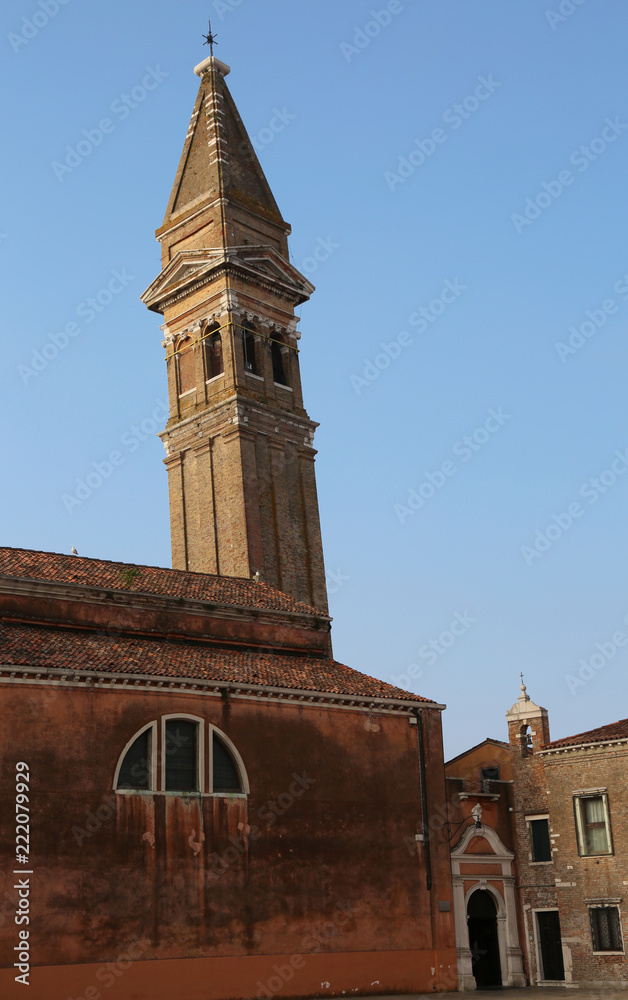bell tower of Burano Island near Venice
