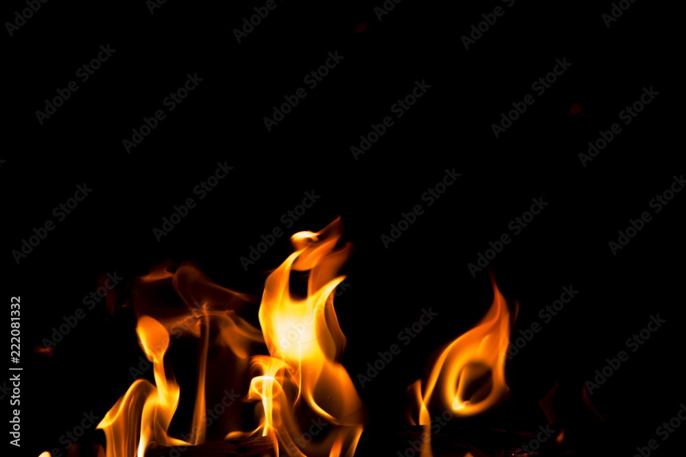 Abstract fire on black background Abstract fire on black background