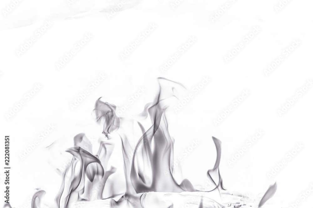 Abstract fire on white background