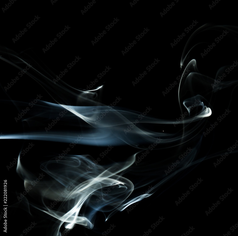 Obraz premium Smoke on black background