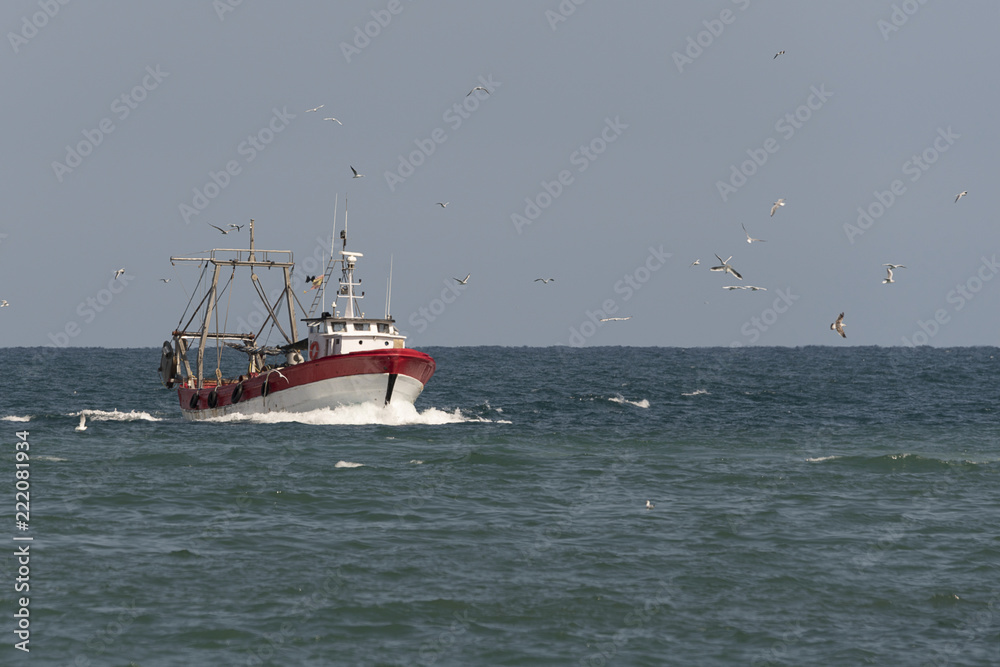 Fototapeta premium Barco rojo