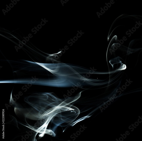 Smoke on black background