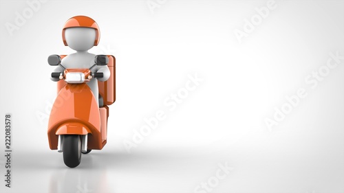 デリバリー用バイクとドライバー 正面 右コピースペース Stock イラスト Adobe Stock デリバリー用バイクとドライバー 正面 右コピースペース Stock イラスト Adobe Stock