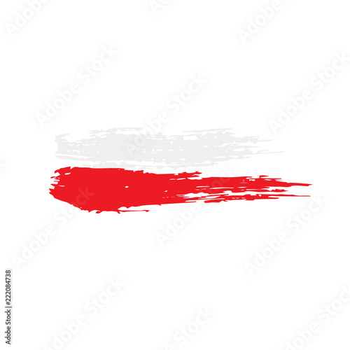 Poland flag  vector illustration on a white background