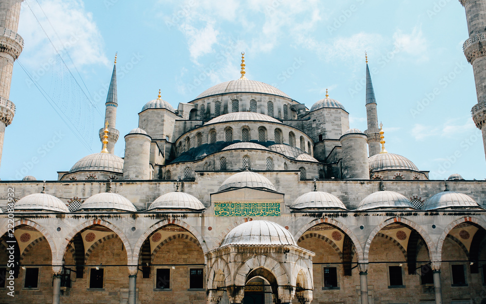 Fototapeta premium Sultan Ahmed Mosque (Blue Mosque) in Istanbul, Turkey