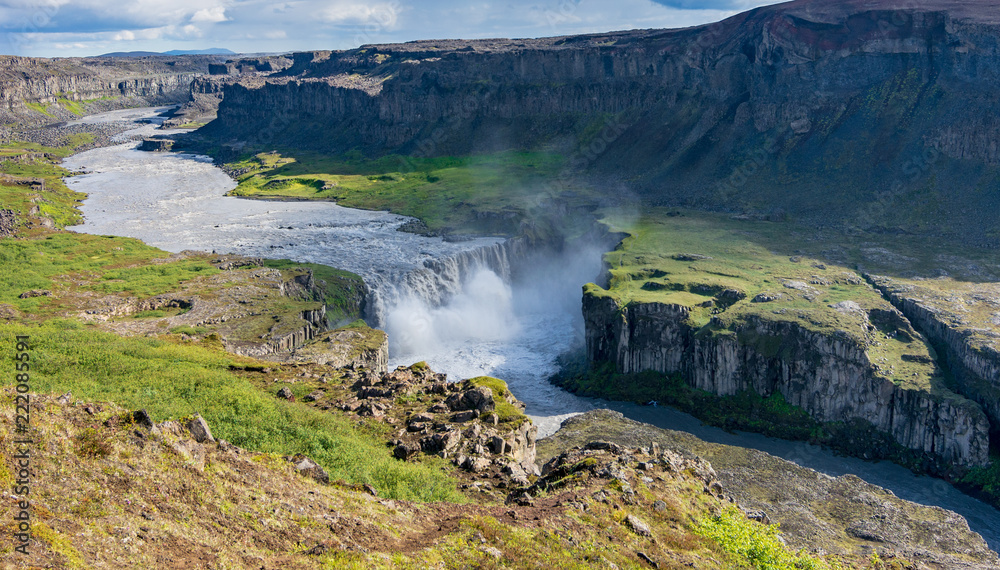 Hafragilsfoss Waterfall and canyon, North Iceland Hafragilsfoss Waterfall and canyon, North Iceland