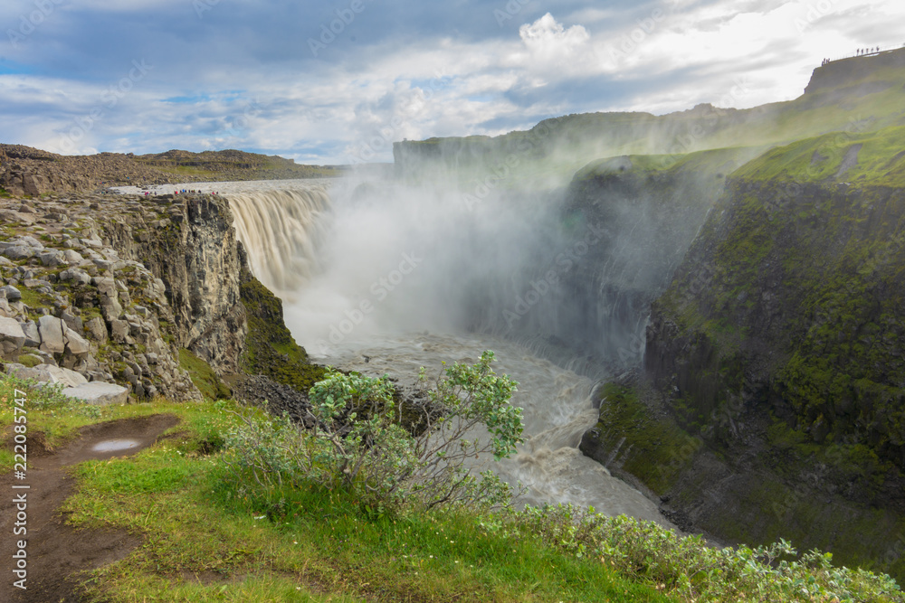 Dettifoss Waterfall and canyon, North Iceland Dettifoss Waterfall and canyon, North Iceland