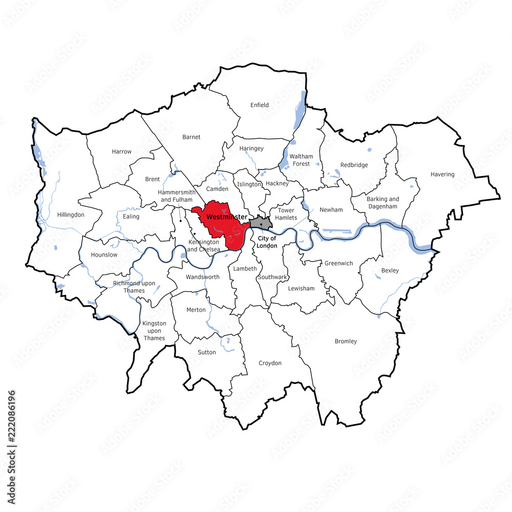 Obraz premium London Boroughs - Westminster