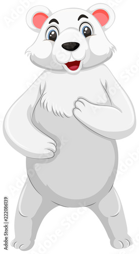 Cute polar bear standing