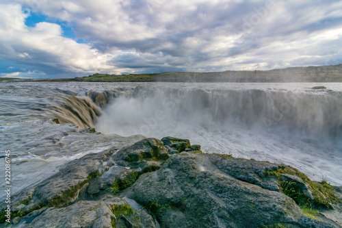 Selfoss Waterfall and canyon, North Iceland