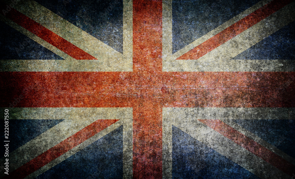 Old grunge England flag - obrazy, fototapety, plakaty 
