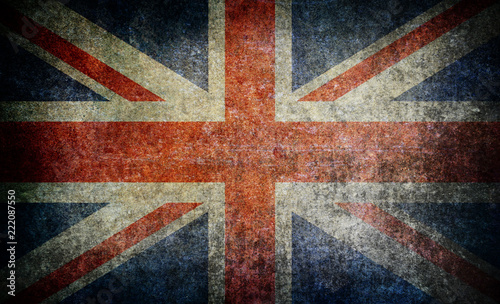 Fotografie, Obraz Old grunge England flag