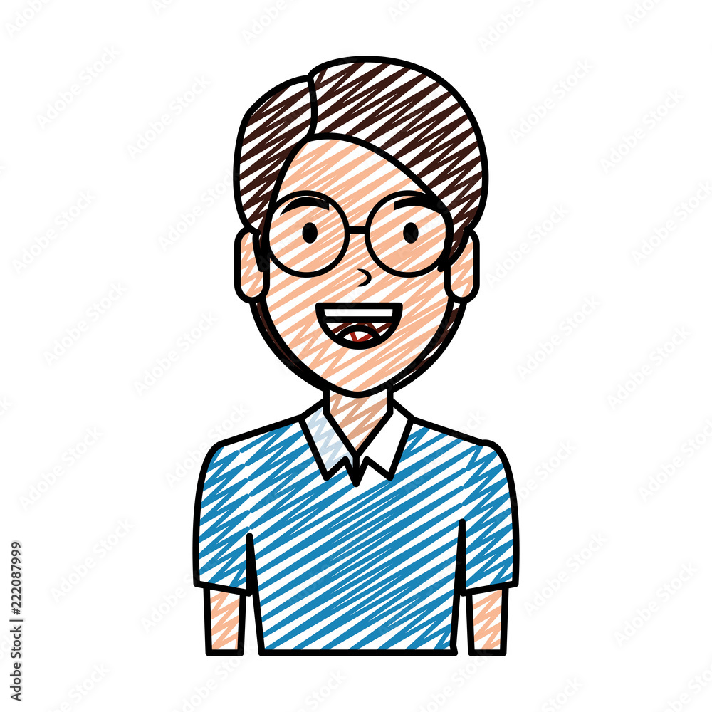 elegant and young man with glasses elegant and young man with glasses
