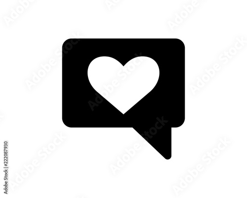 speak heart love valentine amour romance romantic lover image vector icon logo symbol