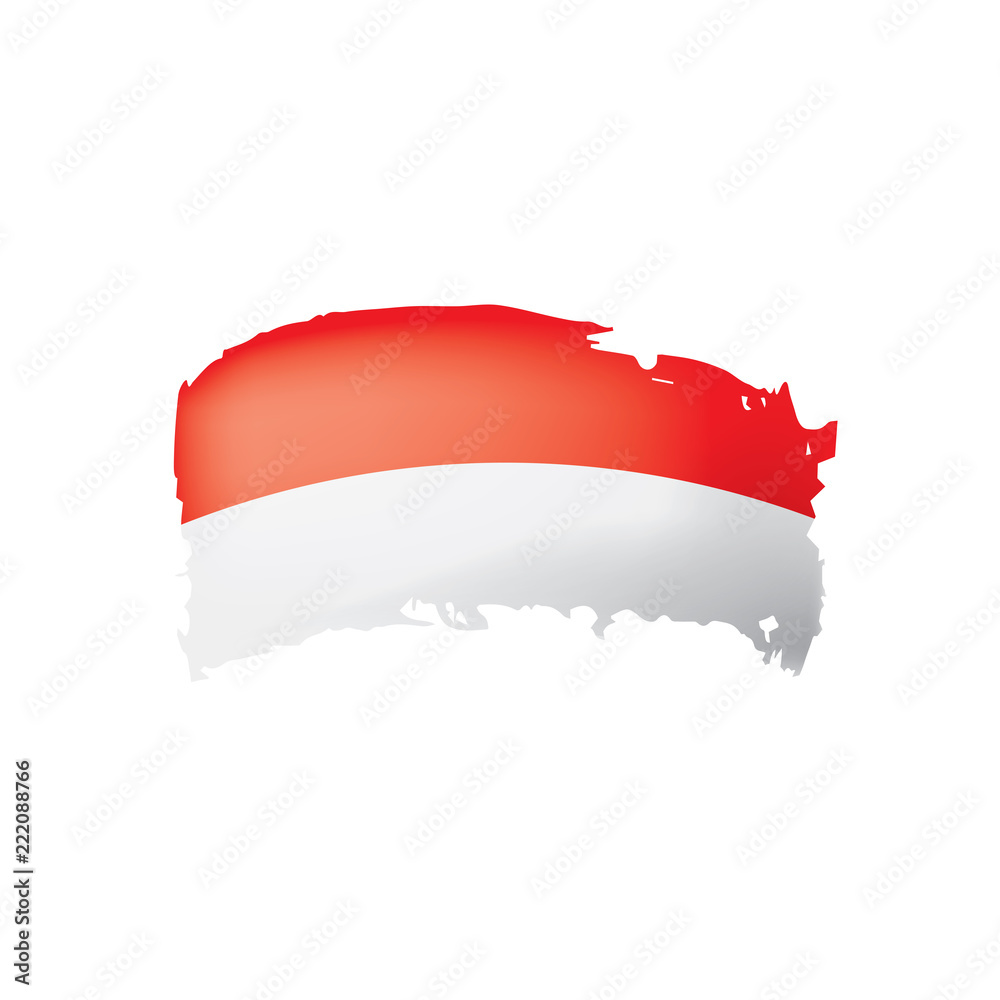 Fototapeta premium Indonesia flag, vector illustration on a white background
