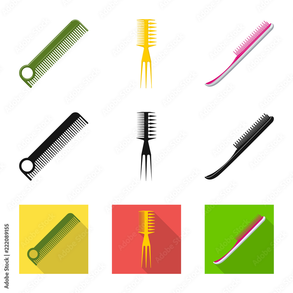 Vector design of brush and hair icon. Collection of brush and hairbrush vector icon for stock. Vector design of brush and hair icon. Collection of brush and hairbrush vector icon for stock.