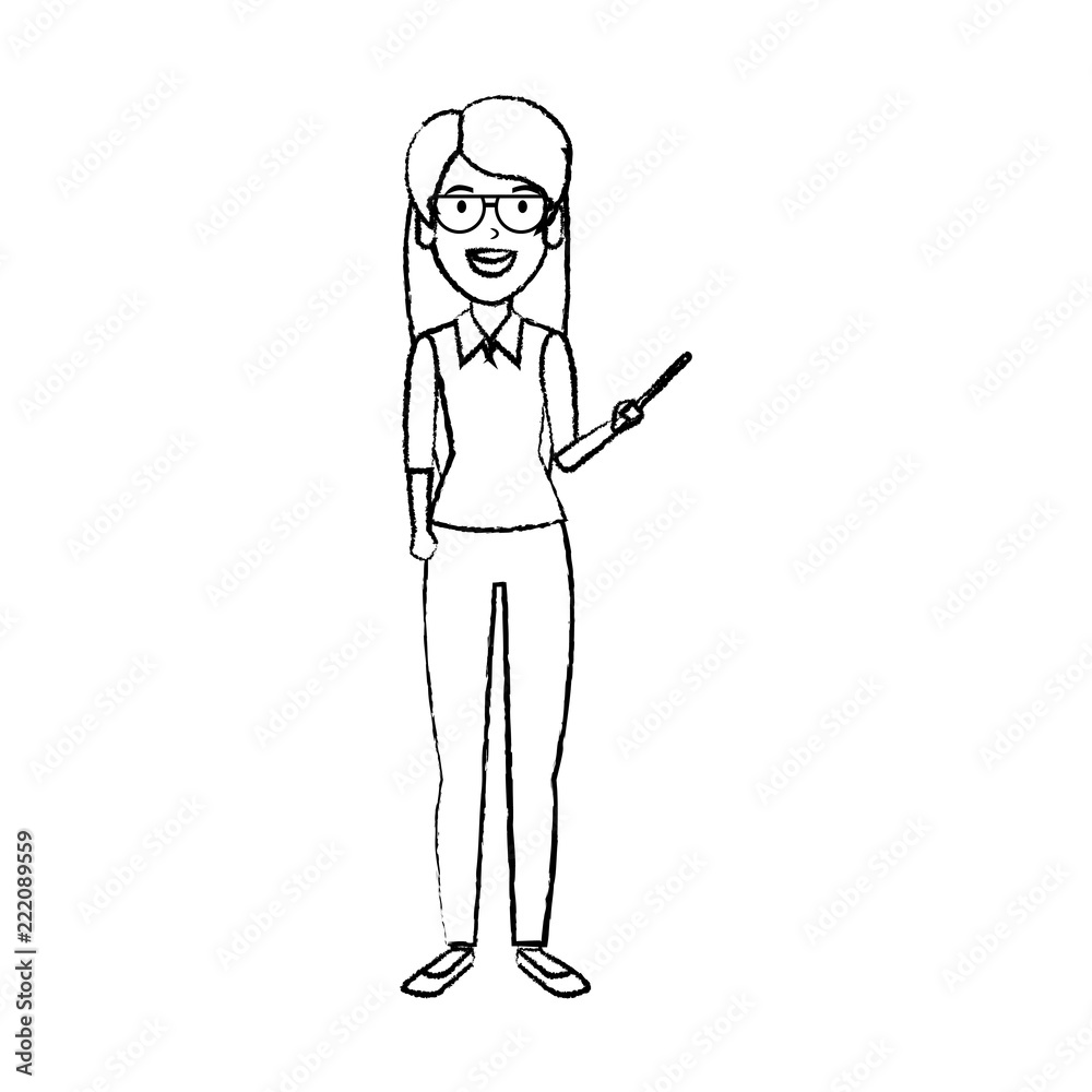 teacher woman with pointer teacher woman with pointer