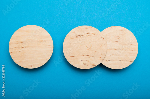 Isolated beer coaster mockup, round drink holder.