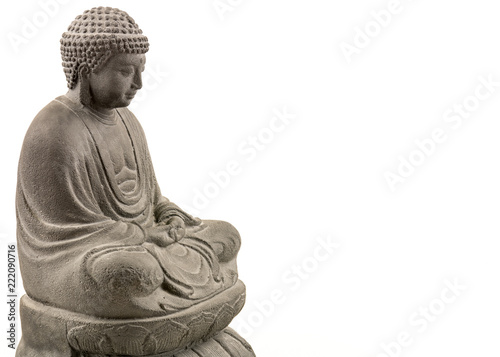 Grey stone buddha