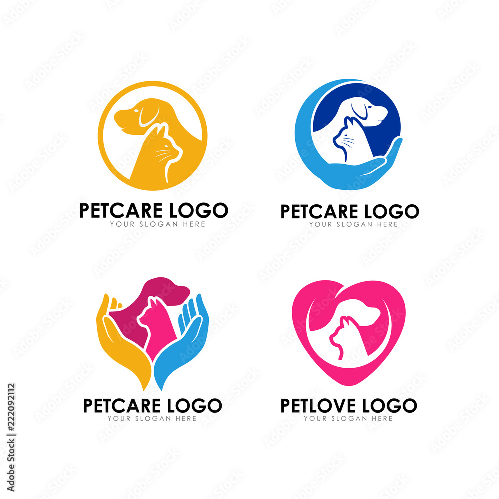 pet care logo design template