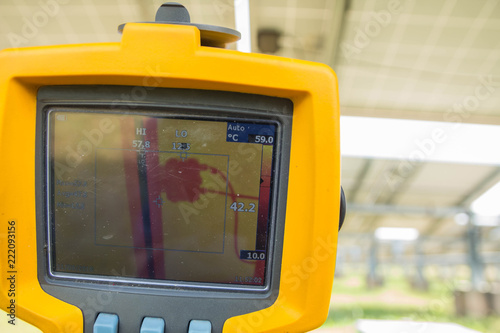 Thermoscan(thermal image camera), Scan to the Junction box of solar panel for temp check photo