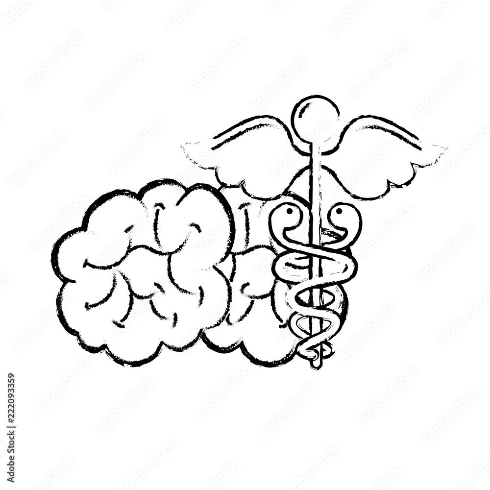 mental brain human care caduceus mental brain human care caduceus