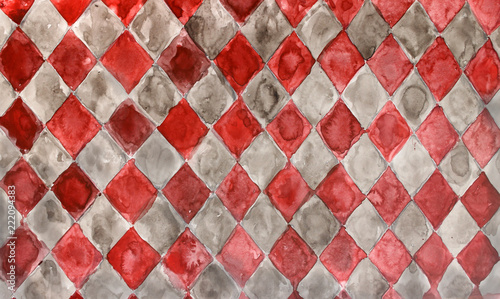 Foto Watercolor hand drawn  Grunge vintage circus background