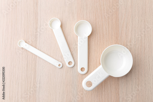 Measuring spoons on the table