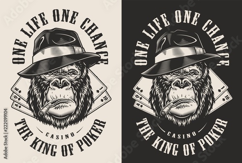 T-shirt print with gorilla concept