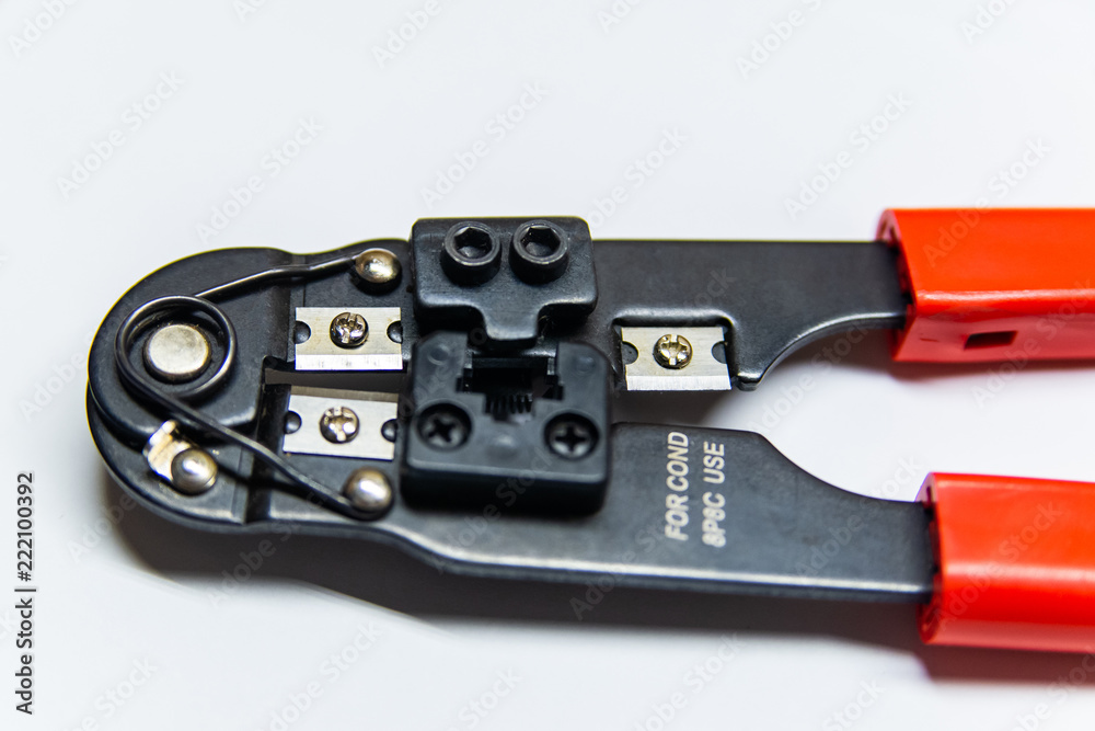 Fototapeta premium Modular crimping tool isolated on white background