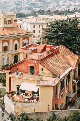 Fototapeta Naklejka Na Ścianę i Meble -  Beautiful streets and courtyards of Naples, historical sites and sculptures of the city. The monuments and architecture of ancient Italy. panorama of the city, species and tourist places