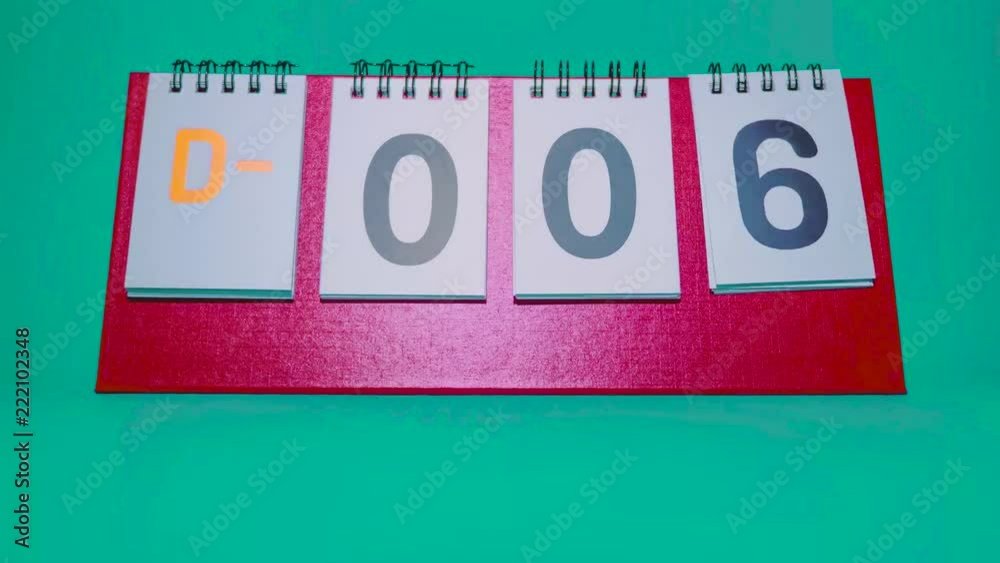 D-DAY Count down calander vídeo do Stock | Adobe Stock