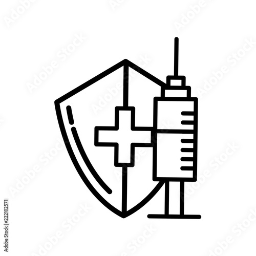 medical shield protection and syringe care