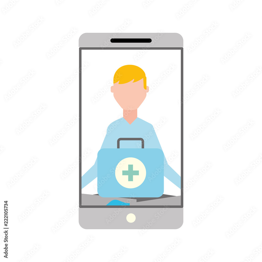 smartphone man meditation medical app smartphone man meditation medical app
