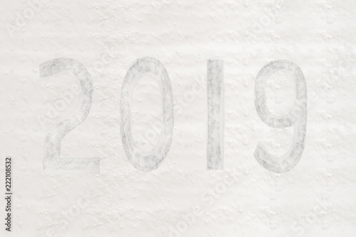 2019 on the snow for the new year and christmas. Concept