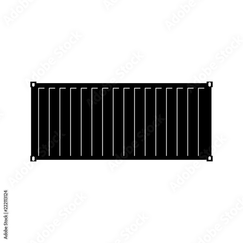 Container icon, silhouette, logo on white background
