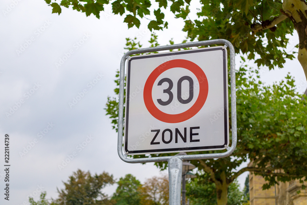 Verkehrszeichen 30er Zone Stock Photo Adobe Stock Verkehrszeichen 30er Zone Stock Photo Adobe Stock