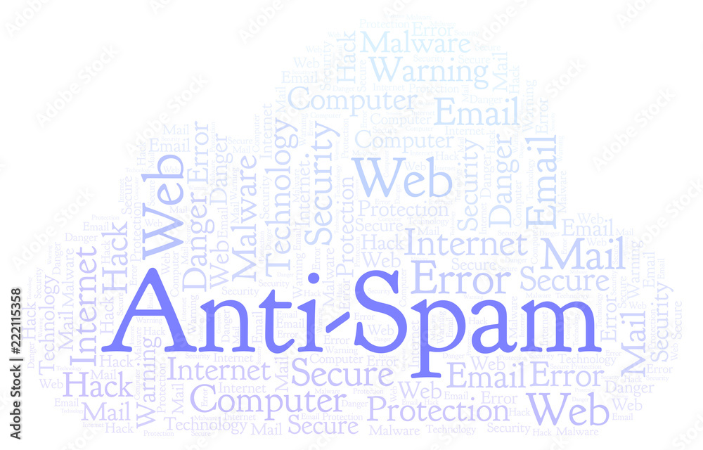 Fototapeta premium Anti-Spam word cloud.