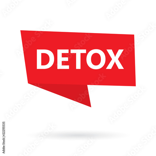 detox word on a speach bubble- vector illustration