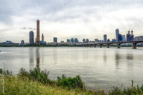 63 building and han river photo