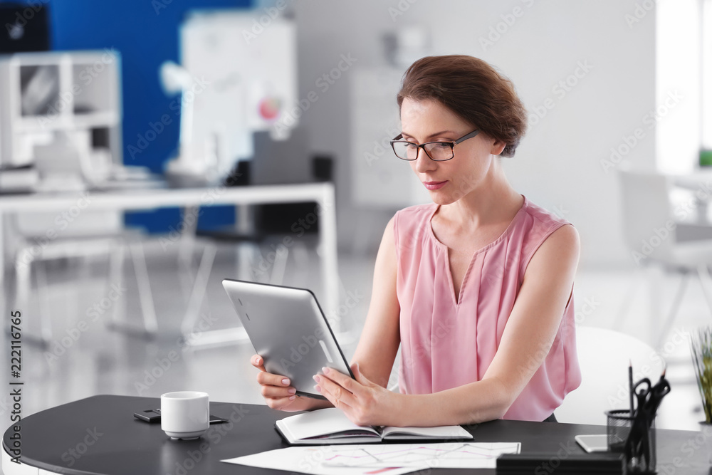 Successful businesswoman working in office Successful businesswoman working in office