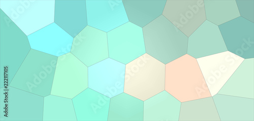 Green and orange Giant Hexagon background illustration.
