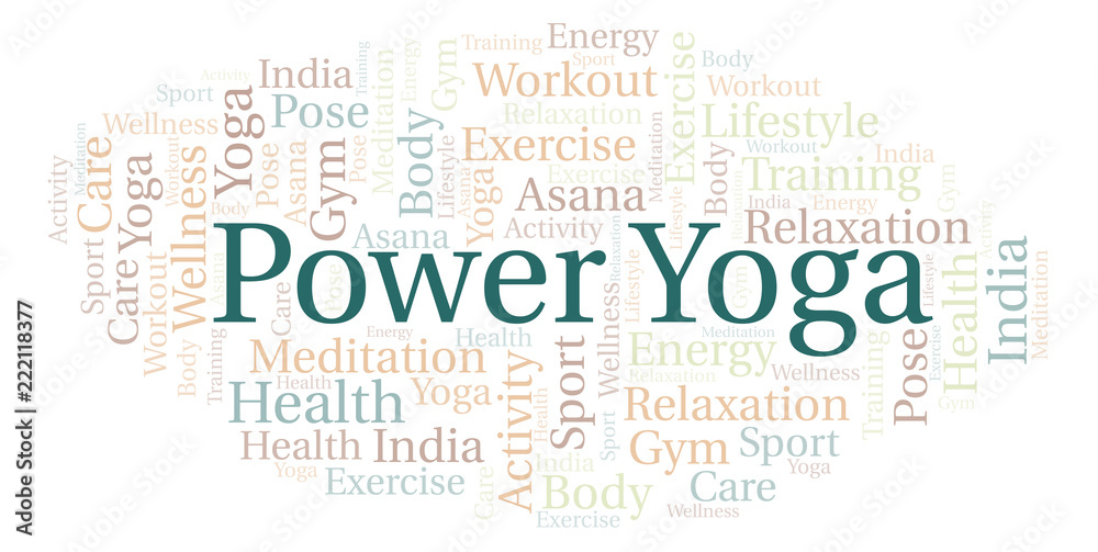 Power Yoga word cloud.