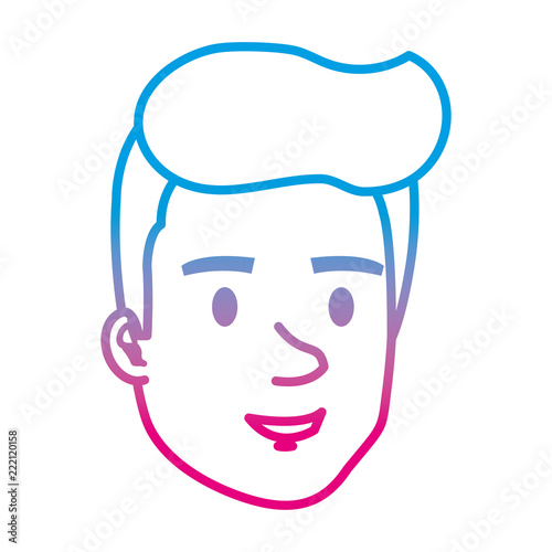 young man head character