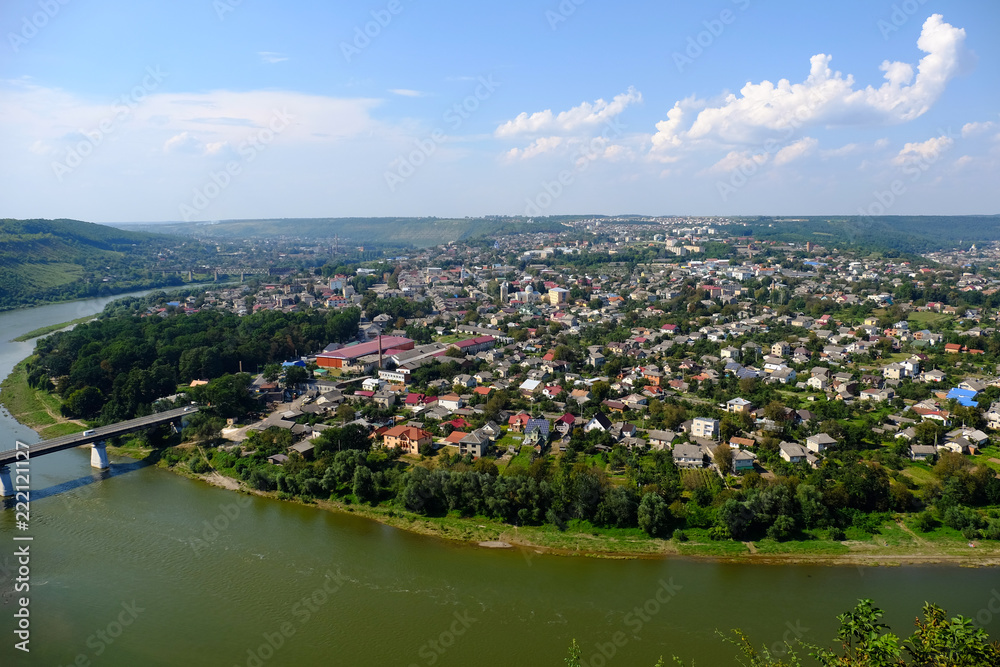 Photo of Zaleschiki - the city, Zaleschitsky district, Ternopil region, Ukraine. Panoramic view