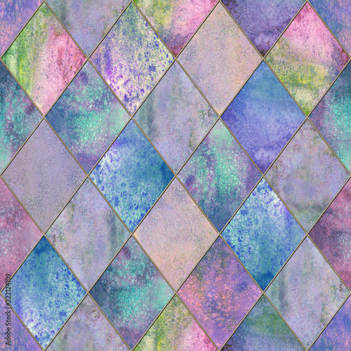 Argyle geometric watercolor...