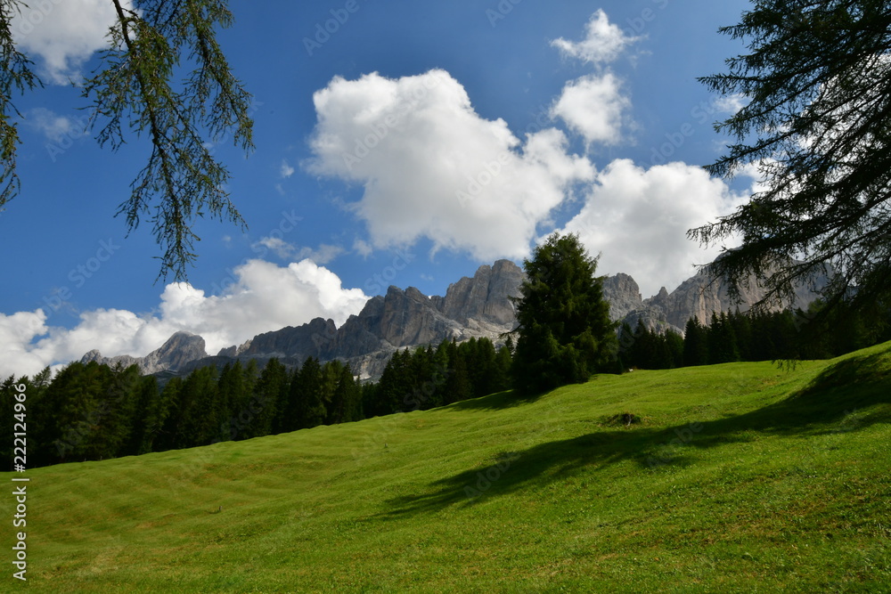 summit rock panorama landscape of the high mountains in south tyrol italy europe 