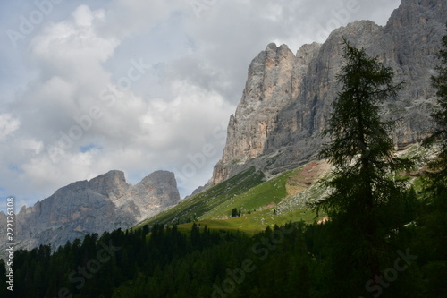 summit rock panorama landscape of the high mountains in south tyrol italy europe 