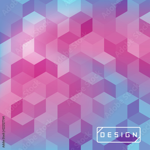 Vector bright geometric background. Design illustration with cuboid shape elements for banners, posters, ads, wallpapers and covers.